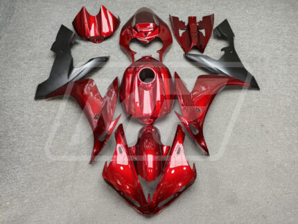 Yamaha R1 2004-2006 Gloss Candy Red & Matte Black ABS Fairings | Monster Fairings