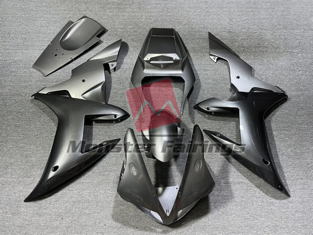Yamaha R1 2002 - 2003 Gloss Silver ABS fairings - custom motorcycle bodywork kit by Monster Fairings