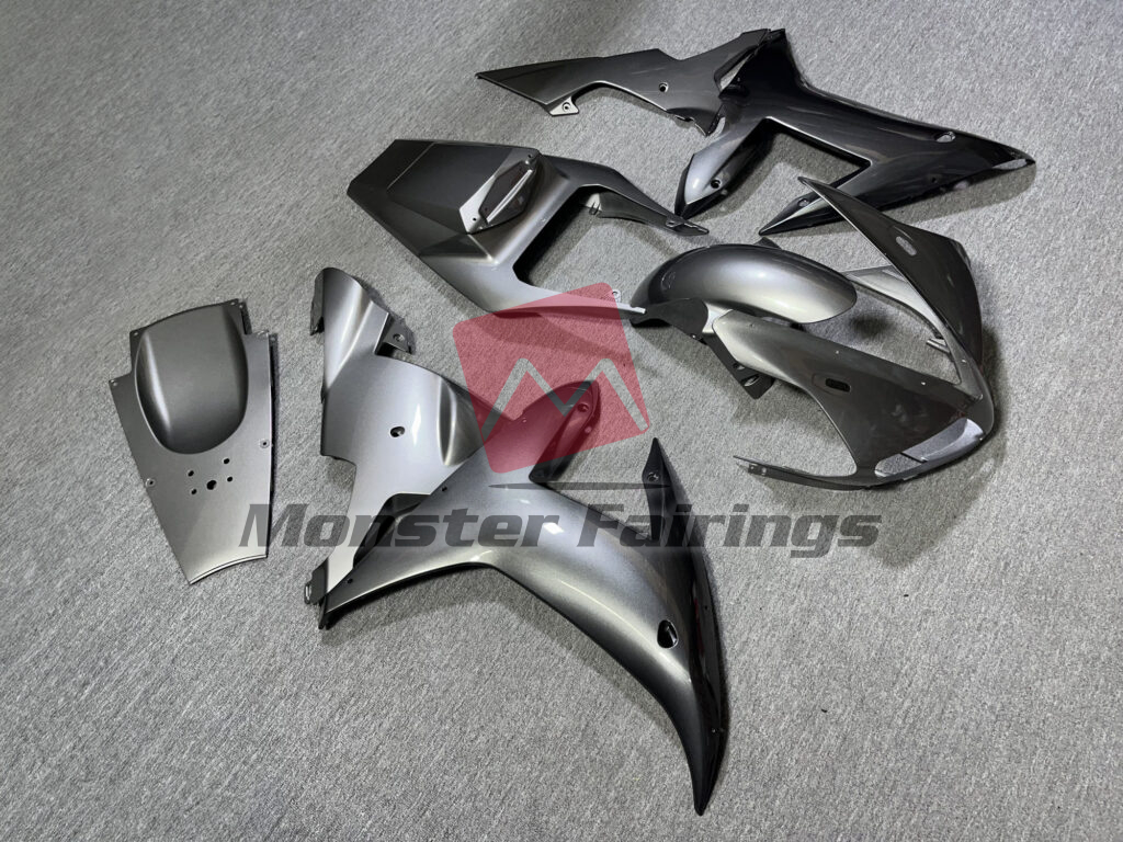Yamaha R1 custom ABS fairings 2002 - 2003 in Gloss Silver - durable replacement kit, Monster Fairings