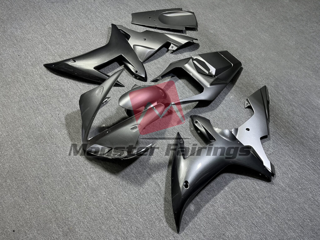 2002 - 2003 Yamaha R1 Gloss Silver fairing set - ABS injection, custom painted by Monster Fairings
