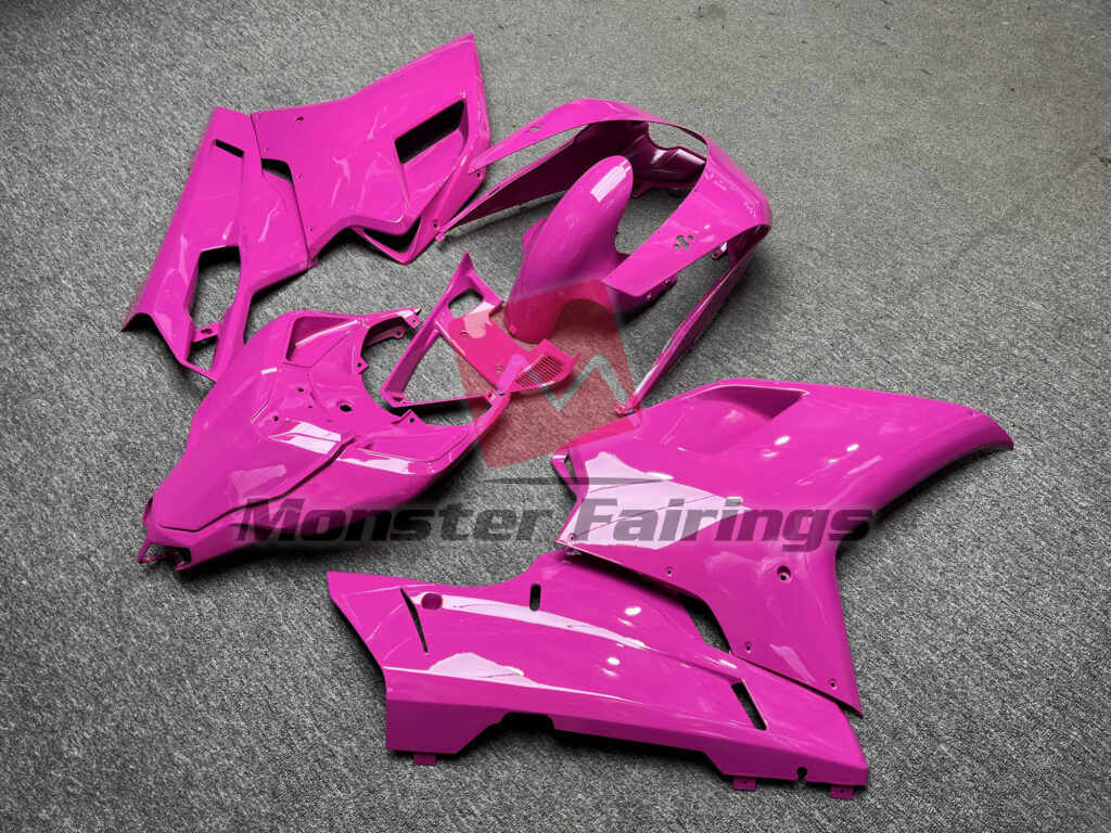 2007 - 2012 Ducati 848 1098 1198 Gloss Pink fairing set - ABS injection, custom painted by Monster Fairings