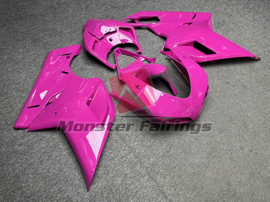 Ducati 848 1098 1198 custom ABS fairings 2007 - 2012 in Gloss Pink - durable replacement kit, Monster Fairings