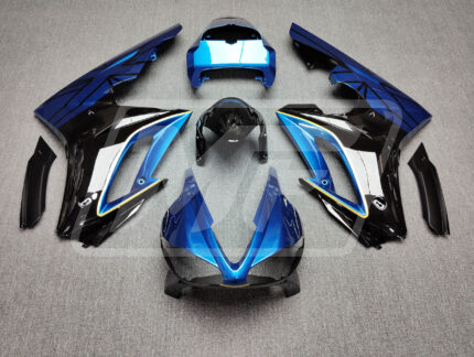 Triumph Daytona 675 2009-2012 Gloss Light Blue Black ABS Fairings | Monster Fairings