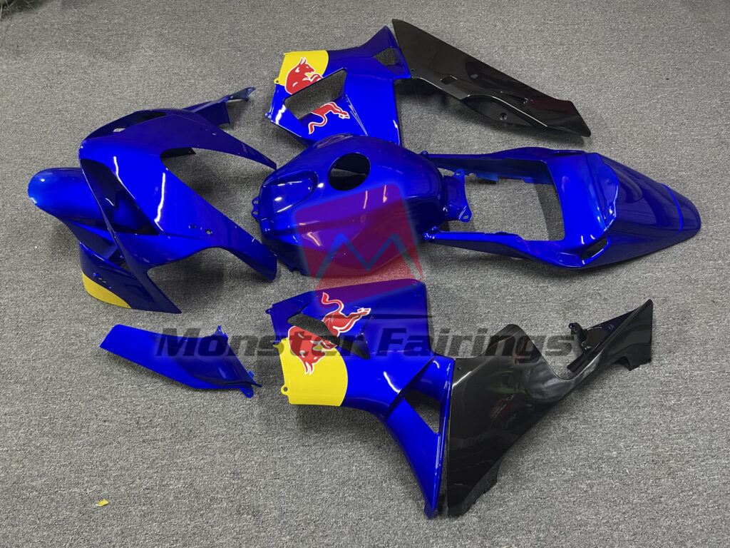 2003 - 2004 Honda CBR600RR Gloss Blue The Bull fairing set - ABS injection, custom painted by Monster Fairings