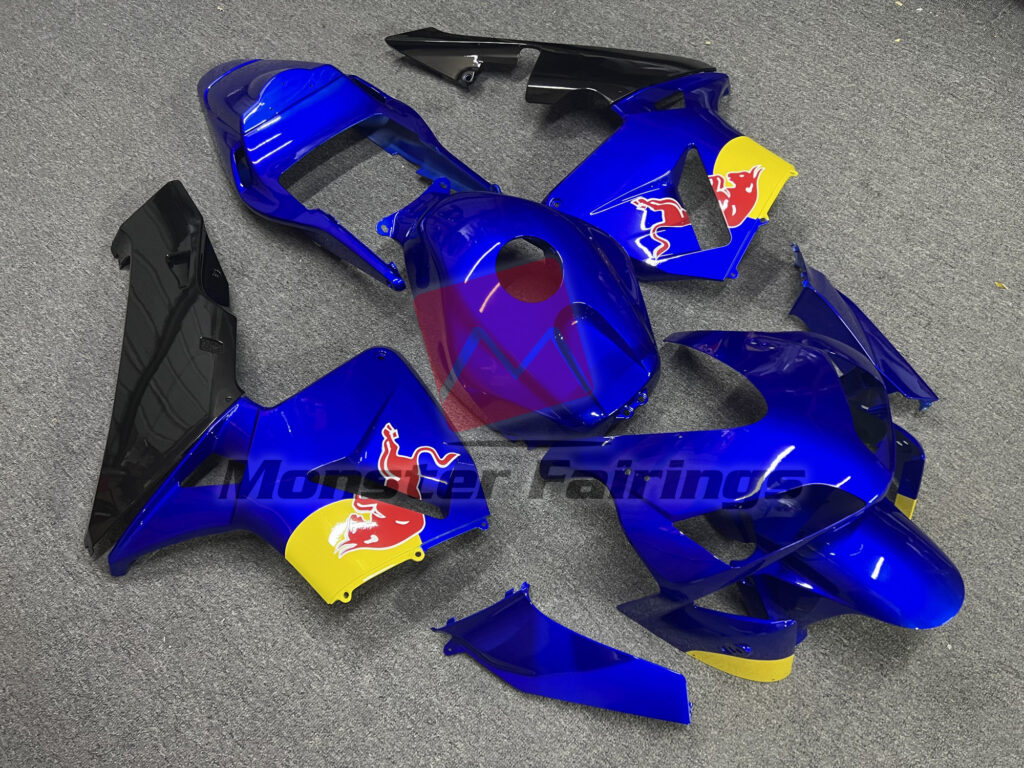 Honda CBR600RR custom ABS fairings 2003 - 2004 in Gloss Blue The Bull - durable replacement kit, Monster Fairings