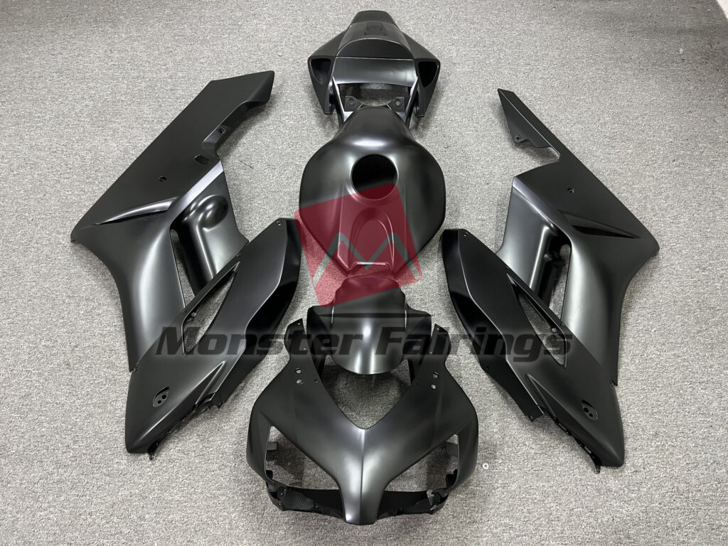 Honda CBR1000RR 2004 - 2005 Matte Black Plain ABS fairings - custom motorcycle bodywork kit by Monster Fairings