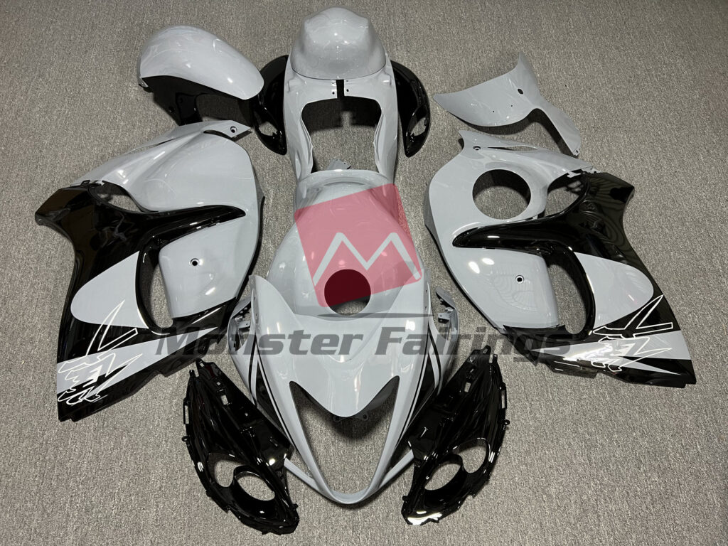Suzuki GSXR 1300 2008 - 2020 Gloss Nardo Gray Black ABS fairings - custom motorcycle bodywork kit by Monster Fairings