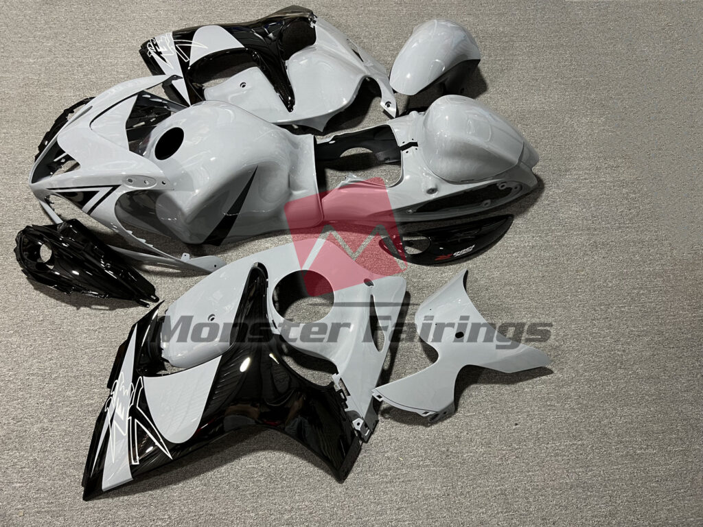 2008 - 2020 Suzuki GSXR 1300 Gloss Nardo Gray Black fairing set - ABS injection, custom painted by Monster Fairings
