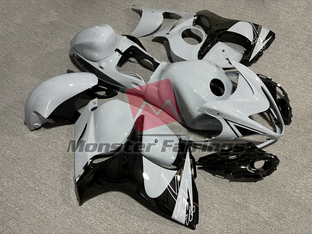 Gloss Nardo Gray Black ABS fairings for Suzuki GSXR 1300 2008 - 2020 - premium OEM fit kit by Monster Fairings