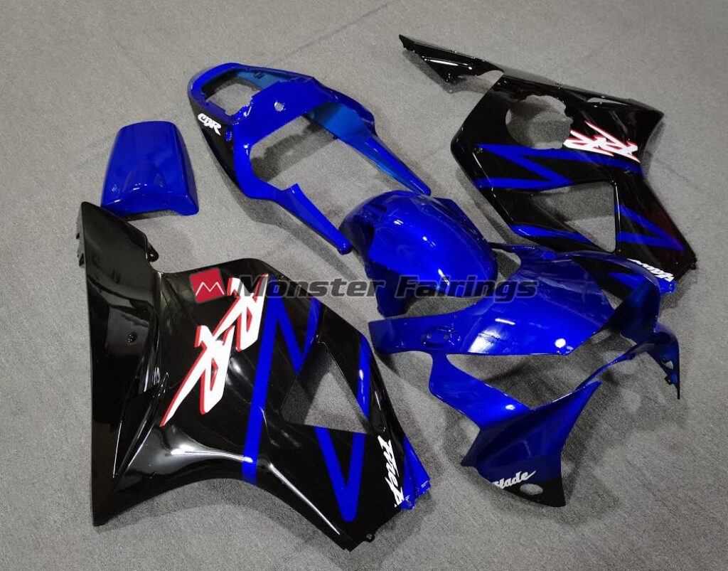 Honda CBR954RR 2002 - 2003 Gloss Blue & Black ABS fairings - custom motorcycle bodywork kit by Monster Fairings