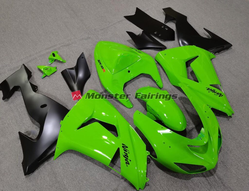 Green ABS fairings for Kawasaki ZX10R 2006 - 2007 - premium OEM fit kit by Monster Fairings