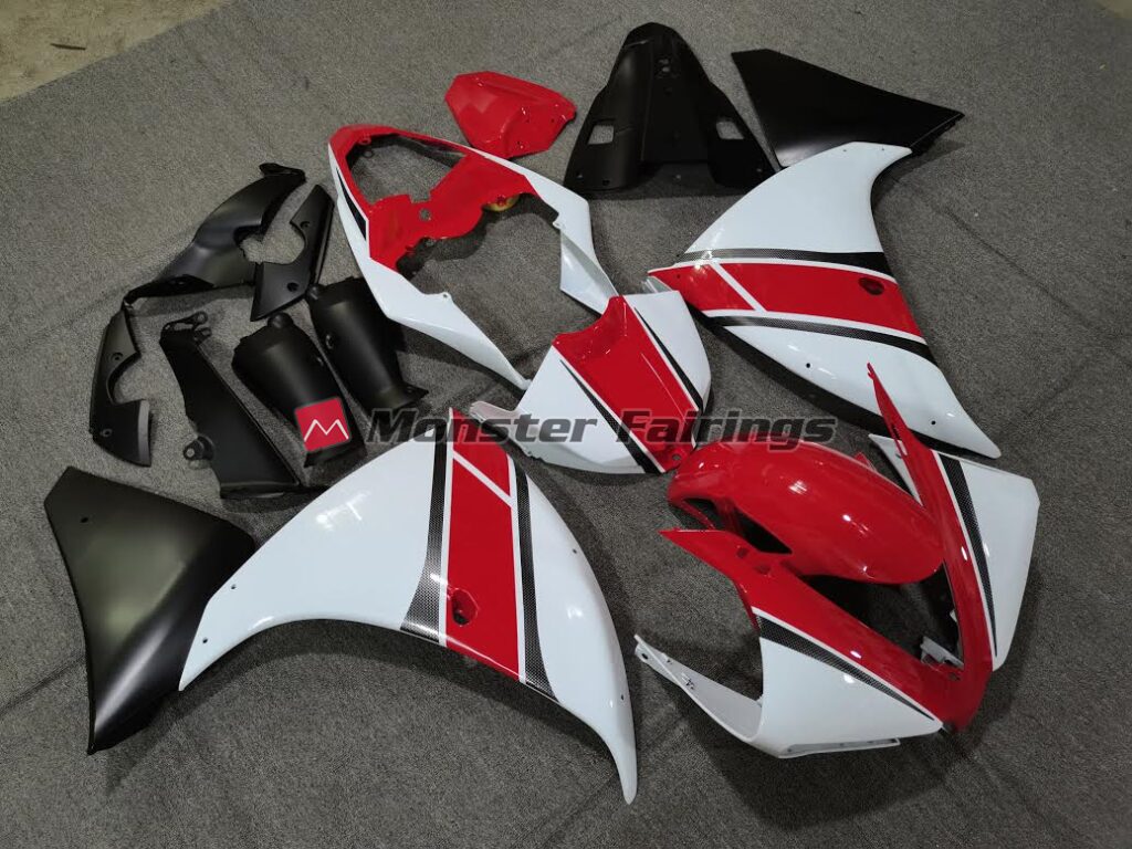 Red White ABS fairings for Yamaha R1 2009 - 2011 - premium OEM fit kit by Monster Fairings