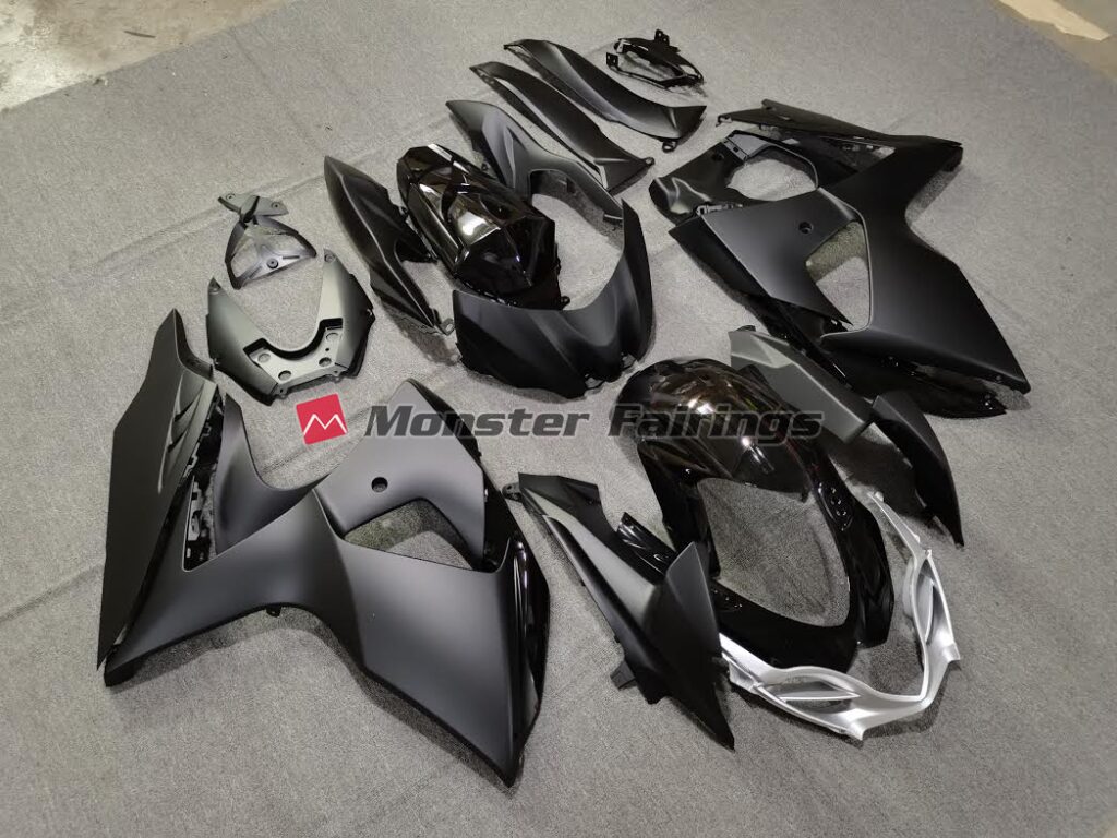 Plain Matte and Gloss Black ABS fairings for Suzuki GSXR 1000 2009 - 2016 - premium OEM fit kit by Monster Fairings