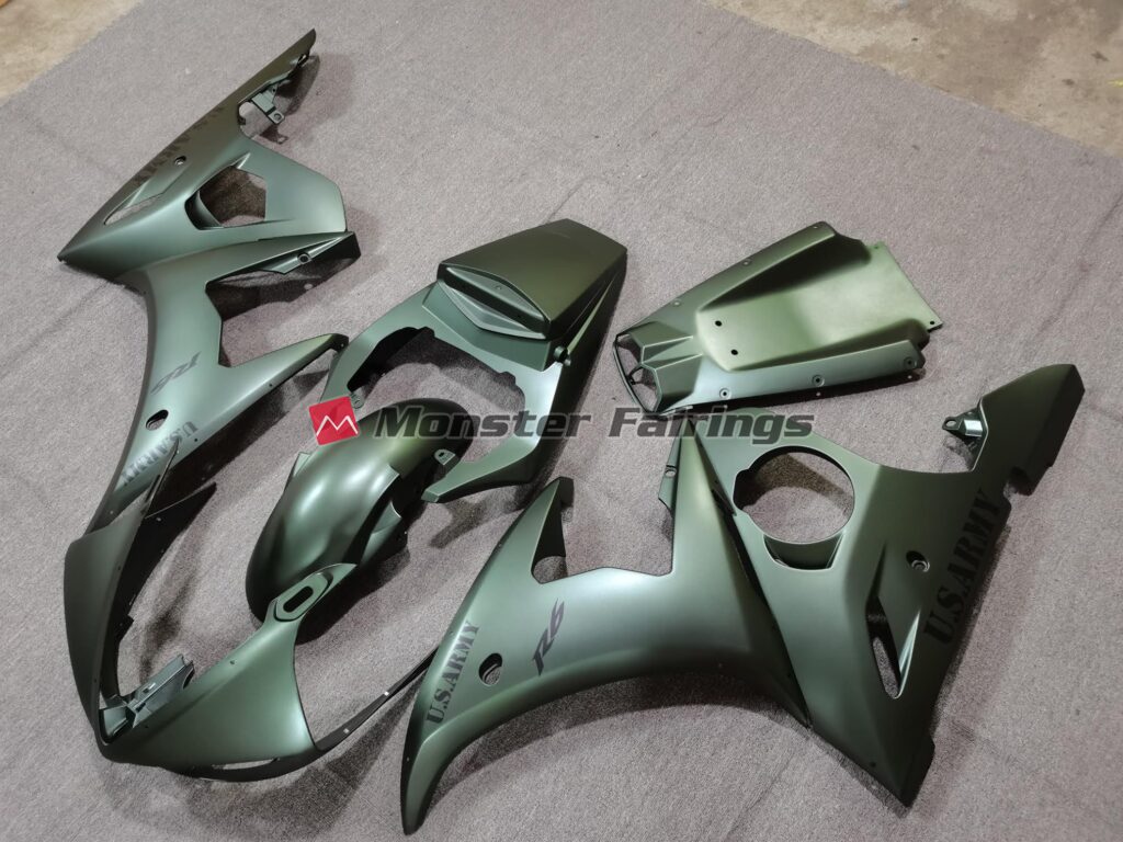 Army Green ABS fairings for Yamaha R6 2003 - 2004 - premium OEM fit kit by Monster Fairings