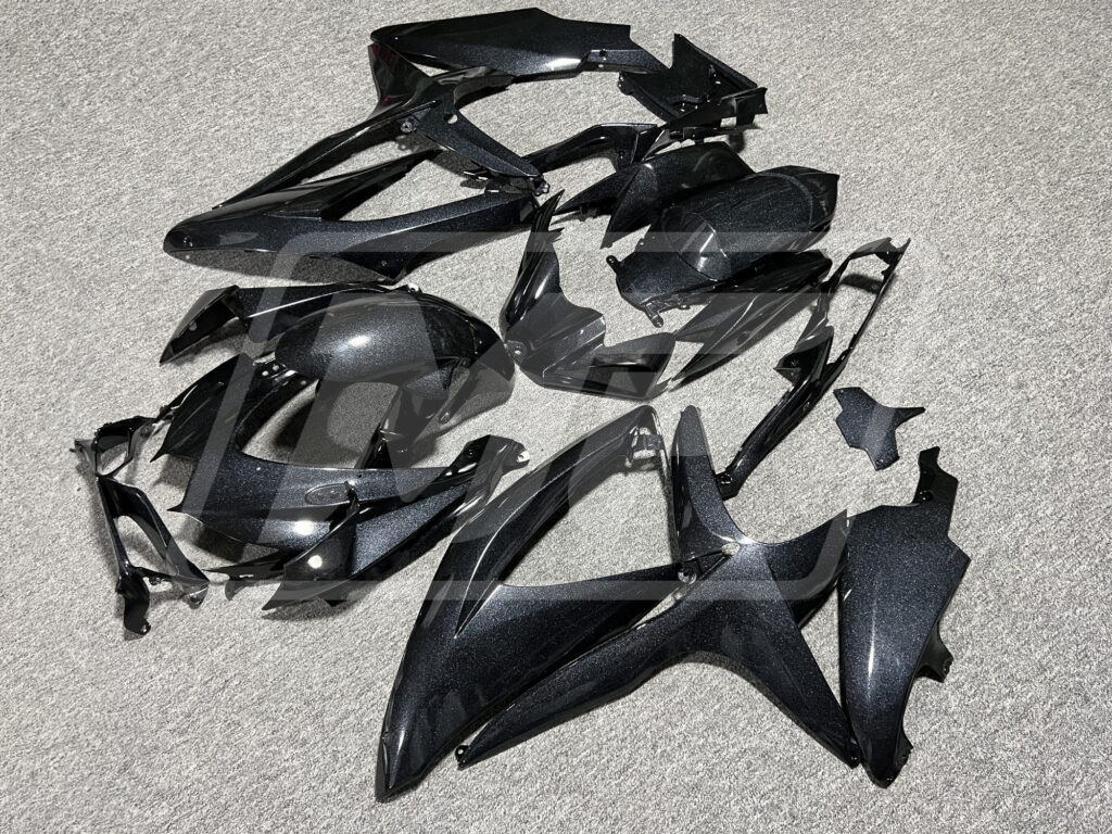 Gloss Black White Pearl Flakes ABS fairings for Suzuki GSXR 600 - 750 2008 - 2010 - premium OEM fit kit by Monster Fairings