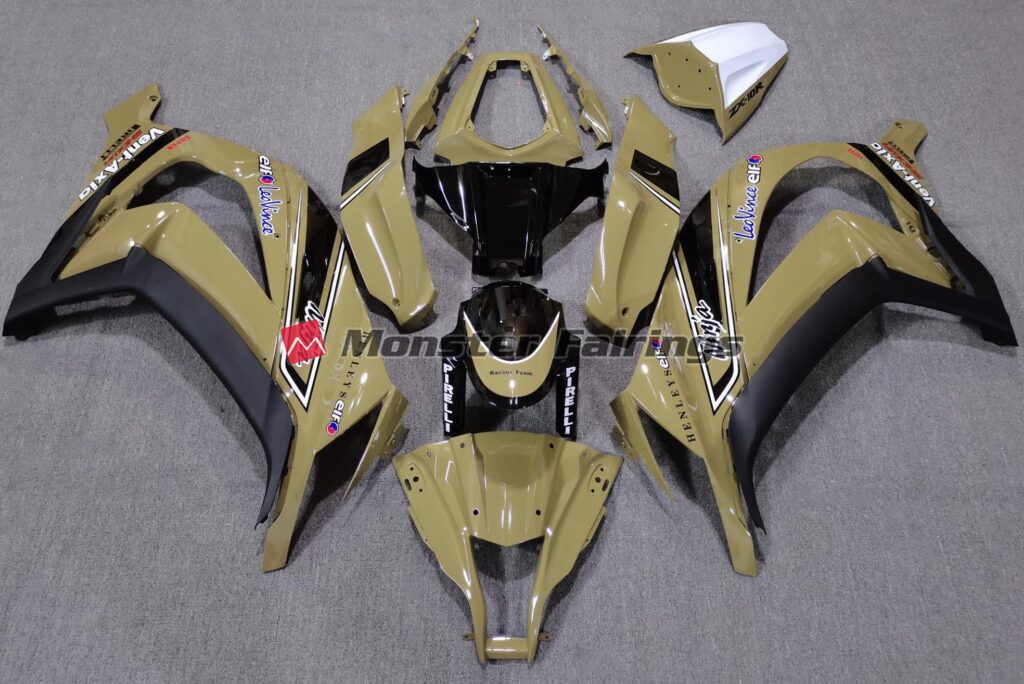 Kawasaki ZX10R 2011 - 2015 OEM Style Desert Tan ABS fairings - custom motorcycle bodywork kit by Monster Fairings