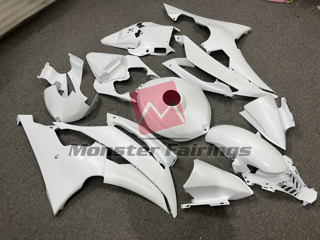 Matte White ABS fairings for Yamaha R6 2008 - 2016 - premium OEM fit kit by Monster Fairings