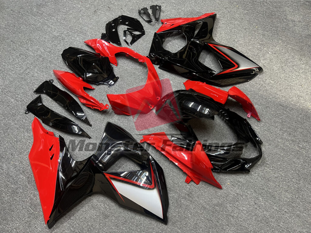 Gloss Red Black ABS fairings for Suzuki GSXR 1000 2009 - 2016 - premium OEM fit kit by Monster Fairings