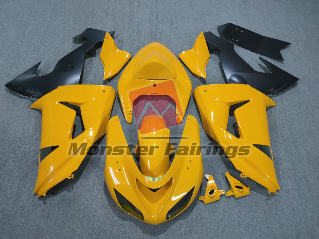 Kawasaki ZX10R 2006 - 2007 Pearl Yellow ABS fairings - custom motorcycle bodywork kit by Monster Fairings