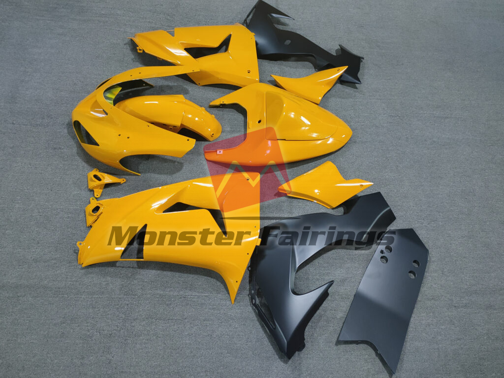 2006 - 2007 Kawasaki ZX10R Pearl Yellow fairing set - ABS injection, custom painted by Monster Fairings
