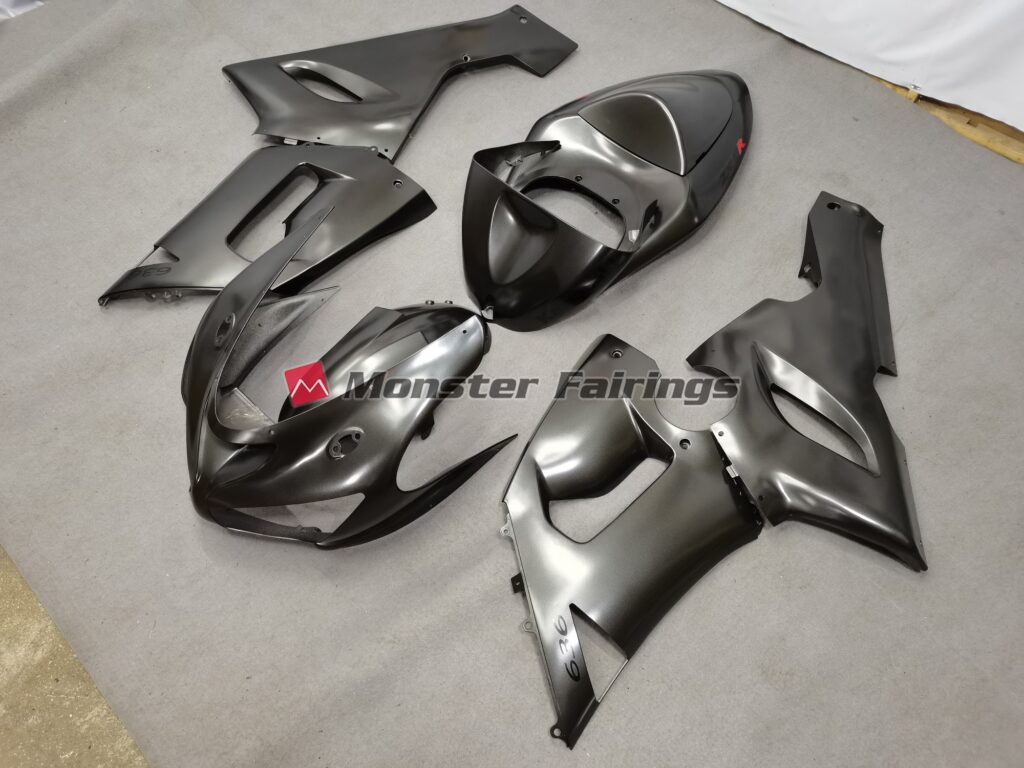 Kawasaki ZX6R custom ABS fairings 2005 - 2006 in Metal Silver - durable replacement kit, Monster Fairings