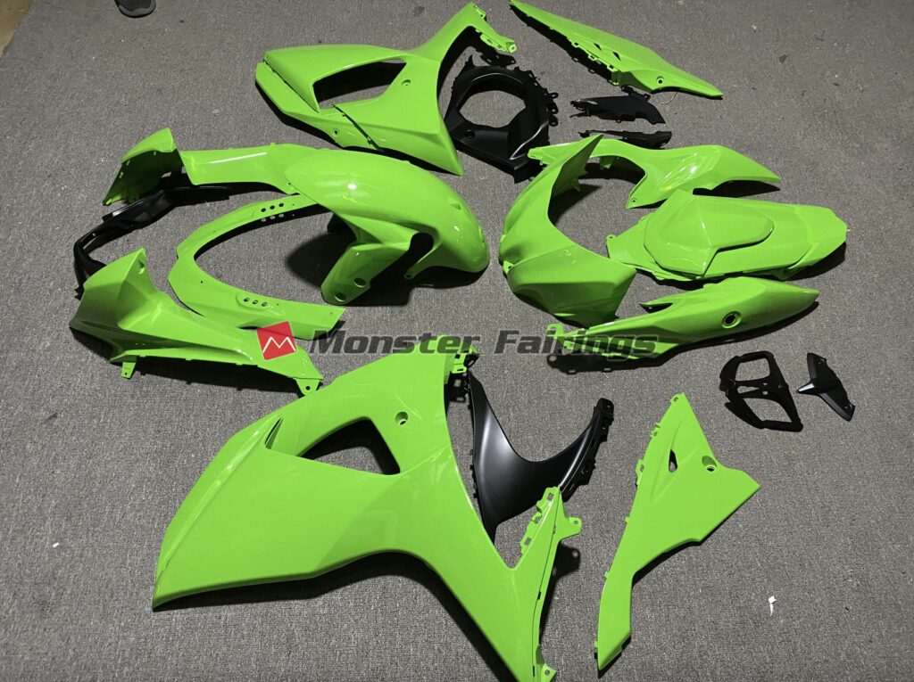 2009 - 2016 Suzuki GSXR 1000 High Gloss Green fairing set - ABS injection, custom painted by Monster Fairings