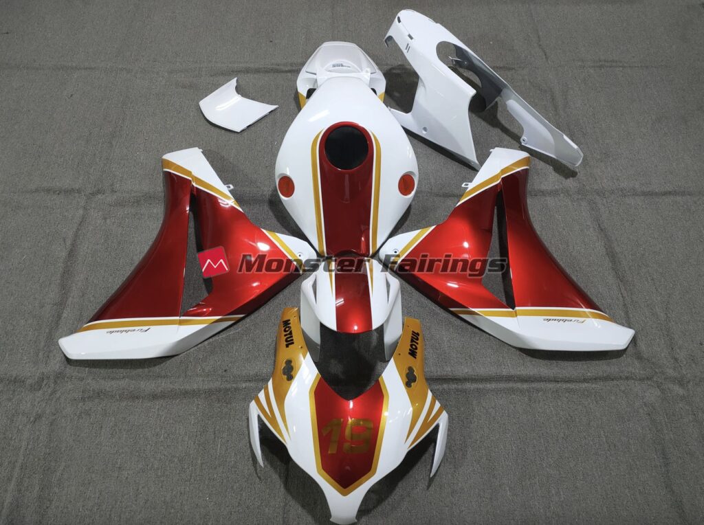 Honda CBR1000RR 2008 - 2011 Gold Red ABS fairings - custom motorcycle bodywork kit by Monster Fairings