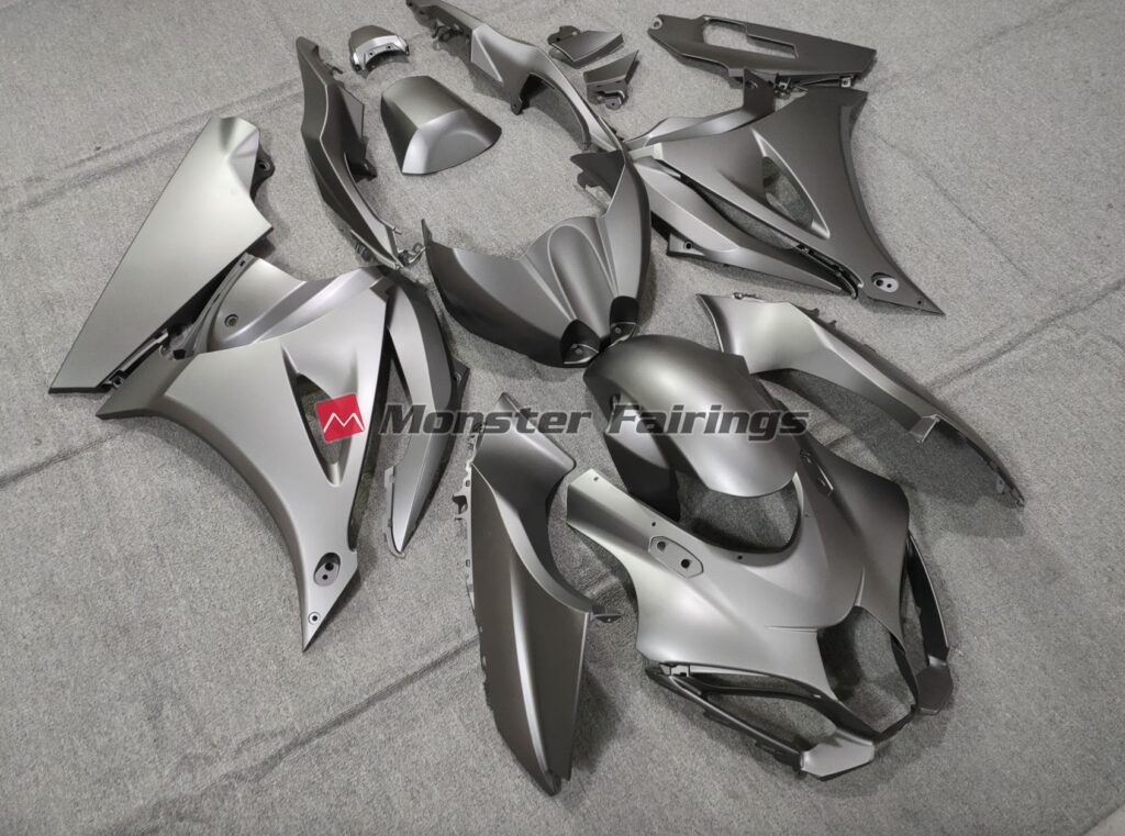 Matte Gunmetal Grey ABS fairings for Suzuki GSXR 1000 2017 - 2025 - premium OEM fit kit by Monster Fairings