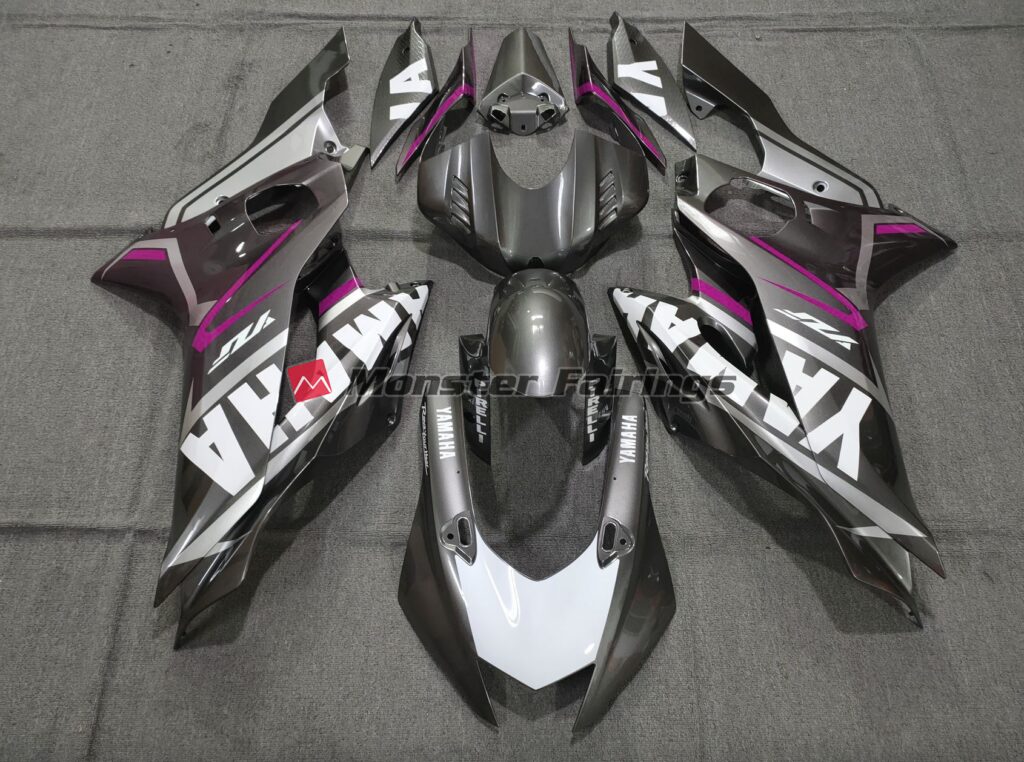 Yamaha R6 2017 - 2019 Pink Revs Your Heart ABS fairings - custom motorcycle bodywork kit by Monster Fairings