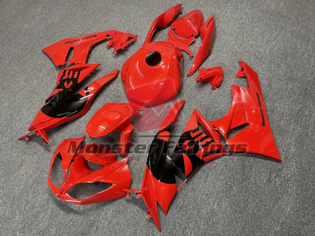 Gloss Red with Skull ABS fairings for Kawasaki ZX6R 2009 - 2012 - premium OEM fit kit by Monster Fairings