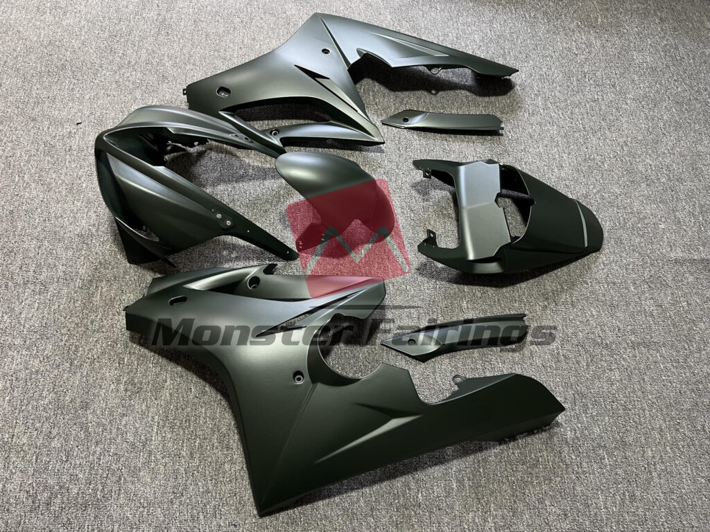 2009 - 2012 Triumph Daytona 675 Matte Dark Green fairing set - ABS injection, custom painted by Monster Fairings