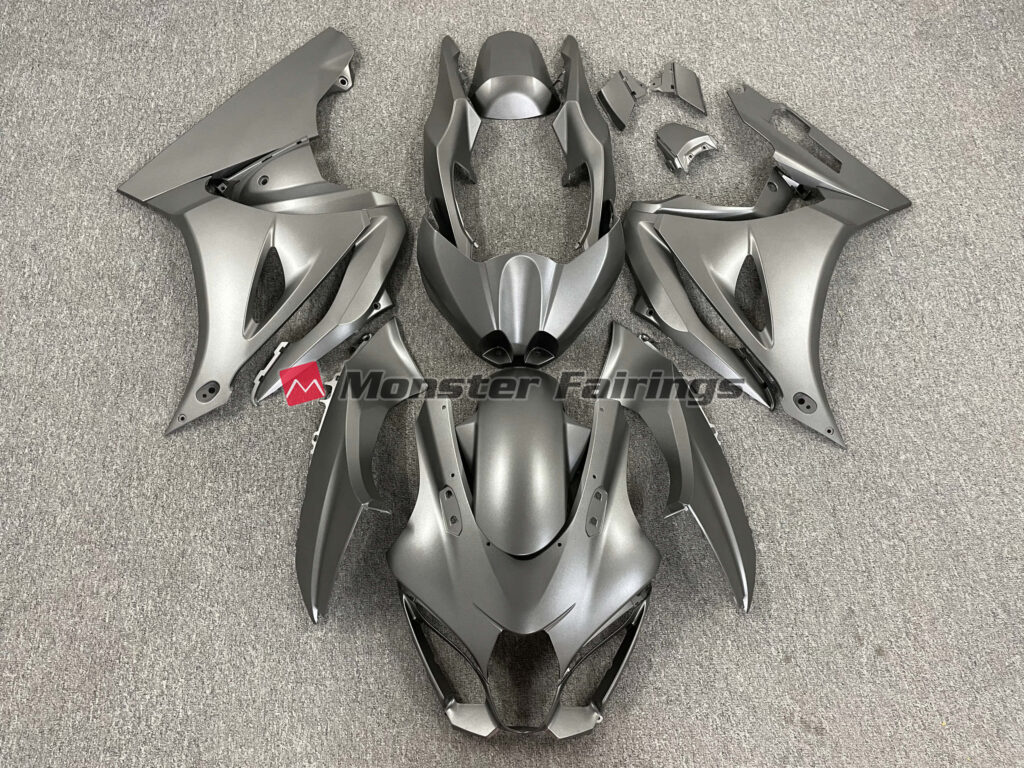 Suzuki GSXR 1000 2017 - 2025 Matte Gunmetal Grey ABS fairings - custom motorcycle bodywork kit by Monster Fairings