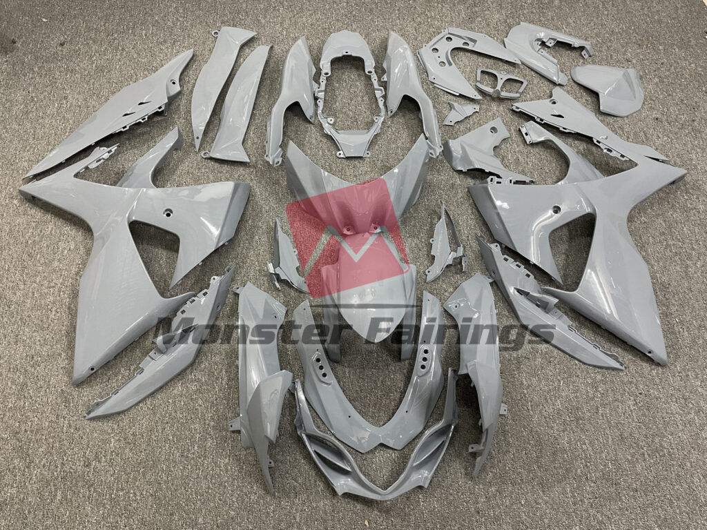 Suzuki GSXR 1000 2009 - 2016 Nardo Gray ABS fairings - custom motorcycle bodywork kit by Monster Fairings