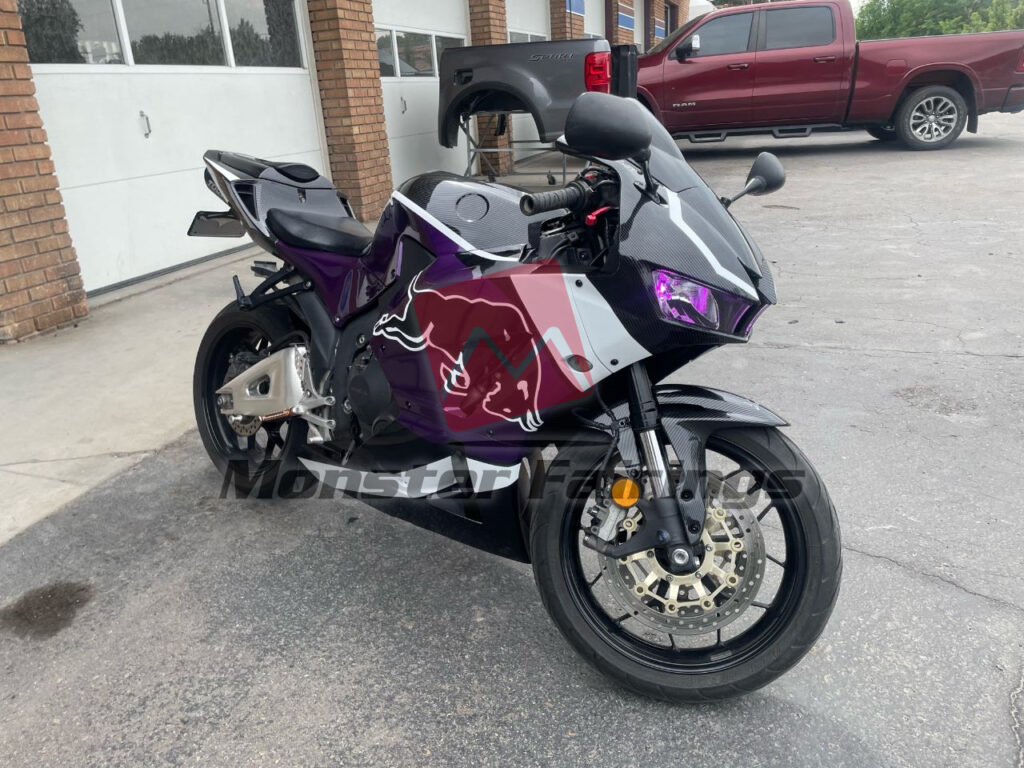 Monster Fairings ABS fairing kit for Honda CBR600RR 2013 - 2025 - Custom Purple Carbon Style Bull, precise OEM fit