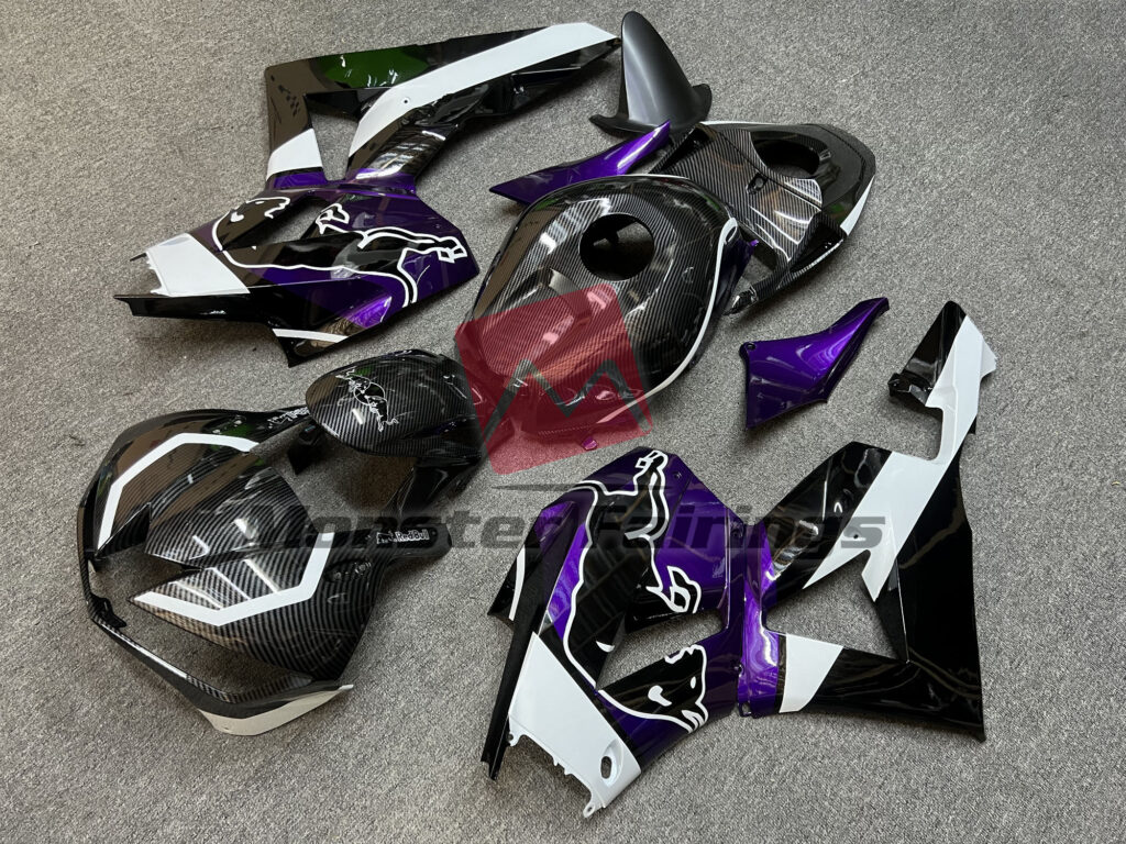 Custom Purple Carbon Style Bull ABS fairings for Honda CBR600RR 2013 - 2025 - premium OEM fit kit by Monster Fairings