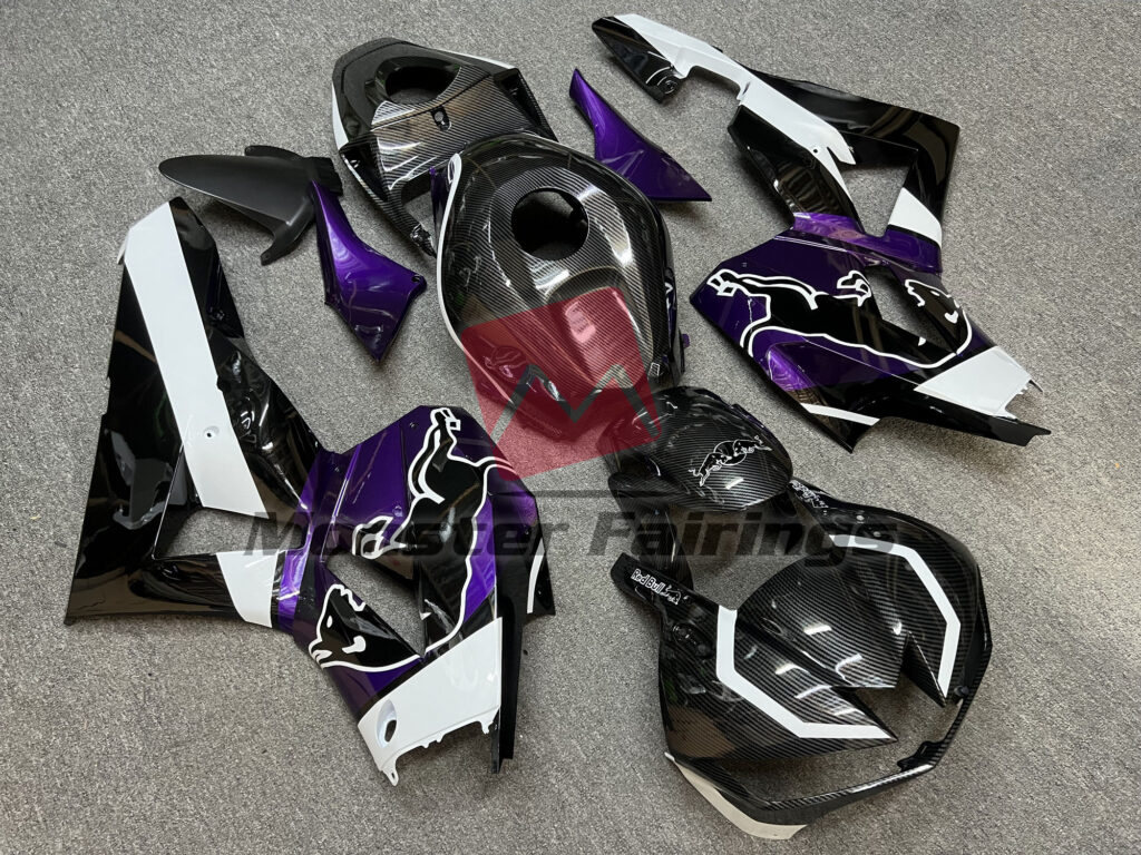 Honda CBR600RR custom ABS fairings 2013 - 2025 in Custom Purple Carbon Style Bull - durable replacement kit, Monster Fairings