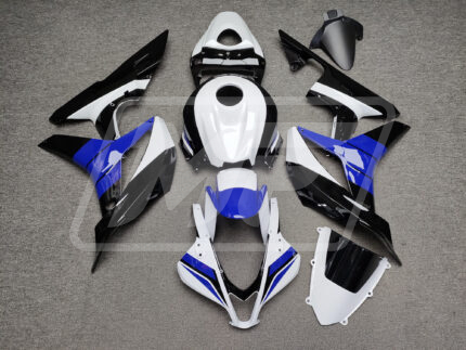 Honda CBR600RR 2007-2008 Gloss White & Black with Blue ABS Fairings | Monster Fairings