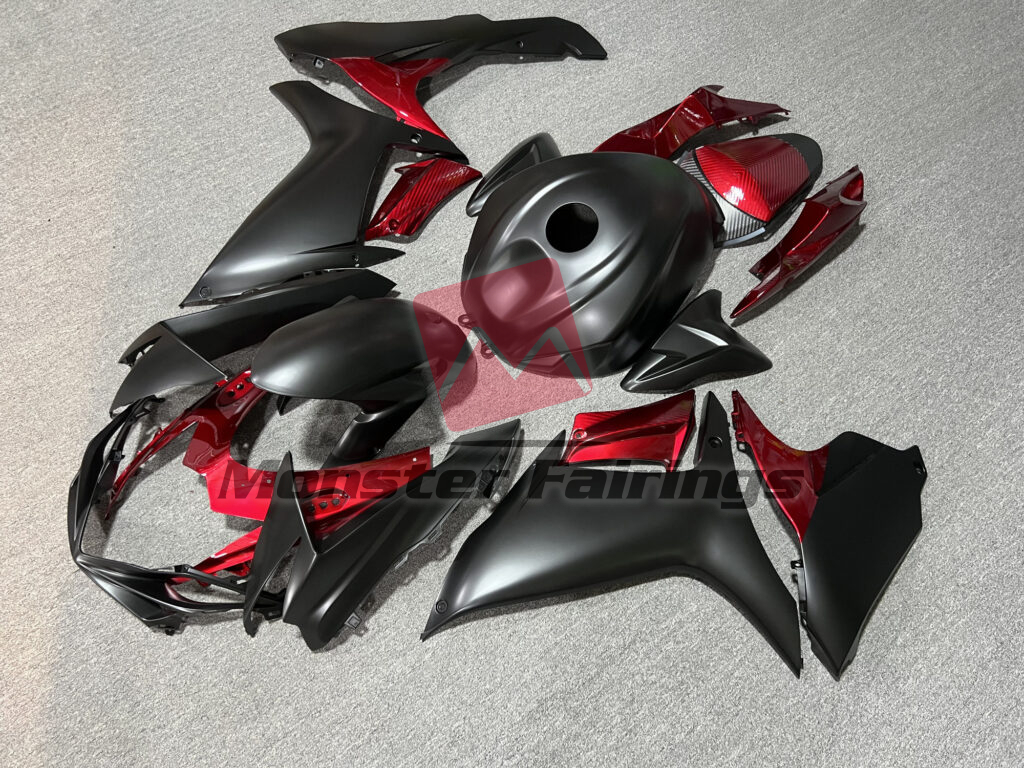 Gloss Deep Red & Matte Black ABS fairings for Suzuki GSXR 600 - 750 2011 - 2025 - premium OEM fit kit by Monster Fairings