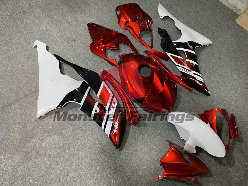 Red Black White OEM Style ABS fairings for Yamaha R6 2008 - 2016 - premium OEM fit kit by Monster Fairings