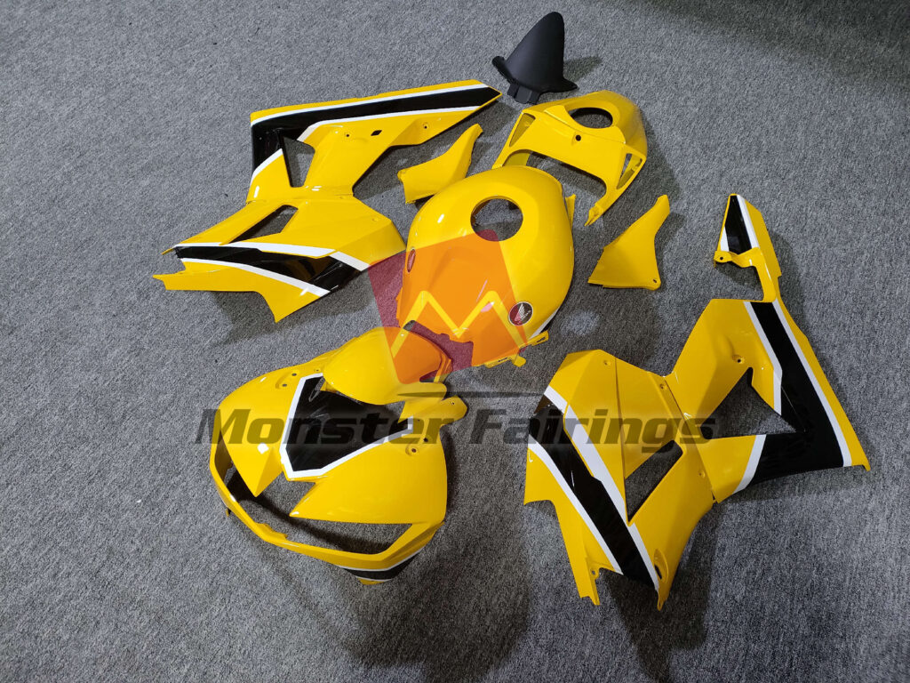 Gloss Yellow Black ABS fairings for Honda CBR600RR 2013 - 2025 - premium OEM fit kit by Monster Fairings