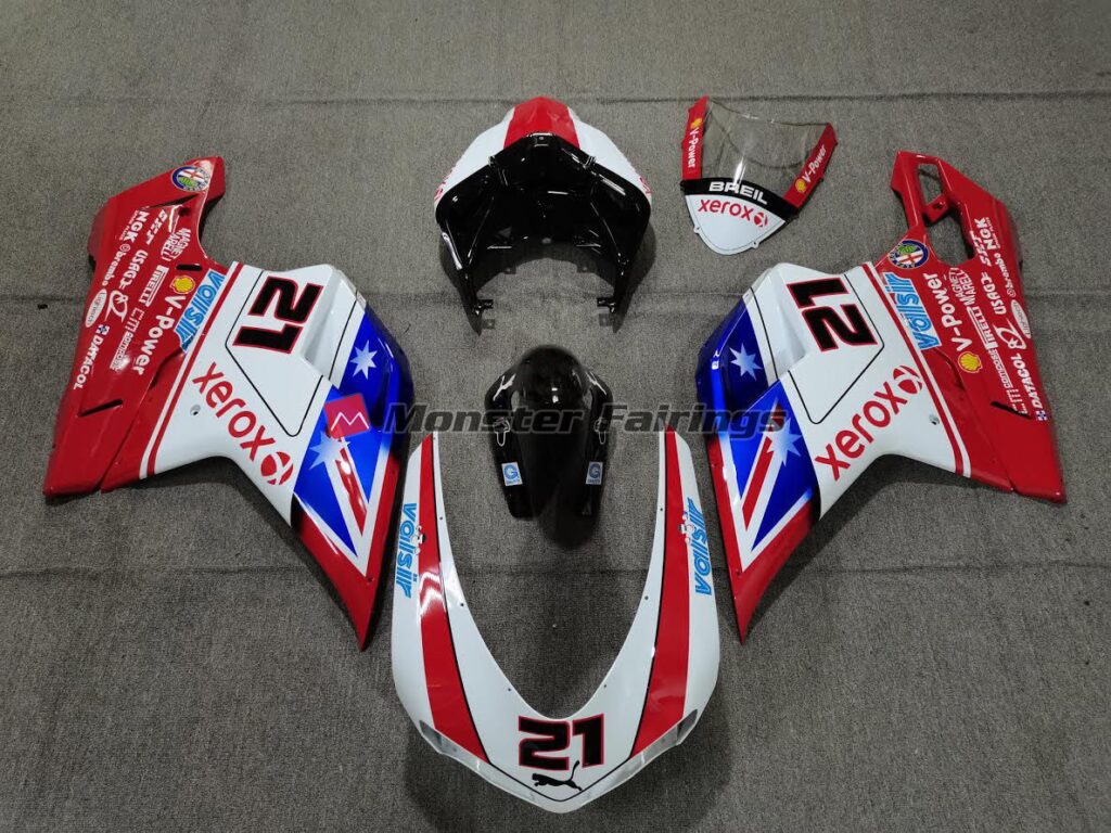 Ducati 848 1098 1198 2007 - 2012 Xerox ABS fairings - custom motorcycle bodywork kit by Monster Fairings