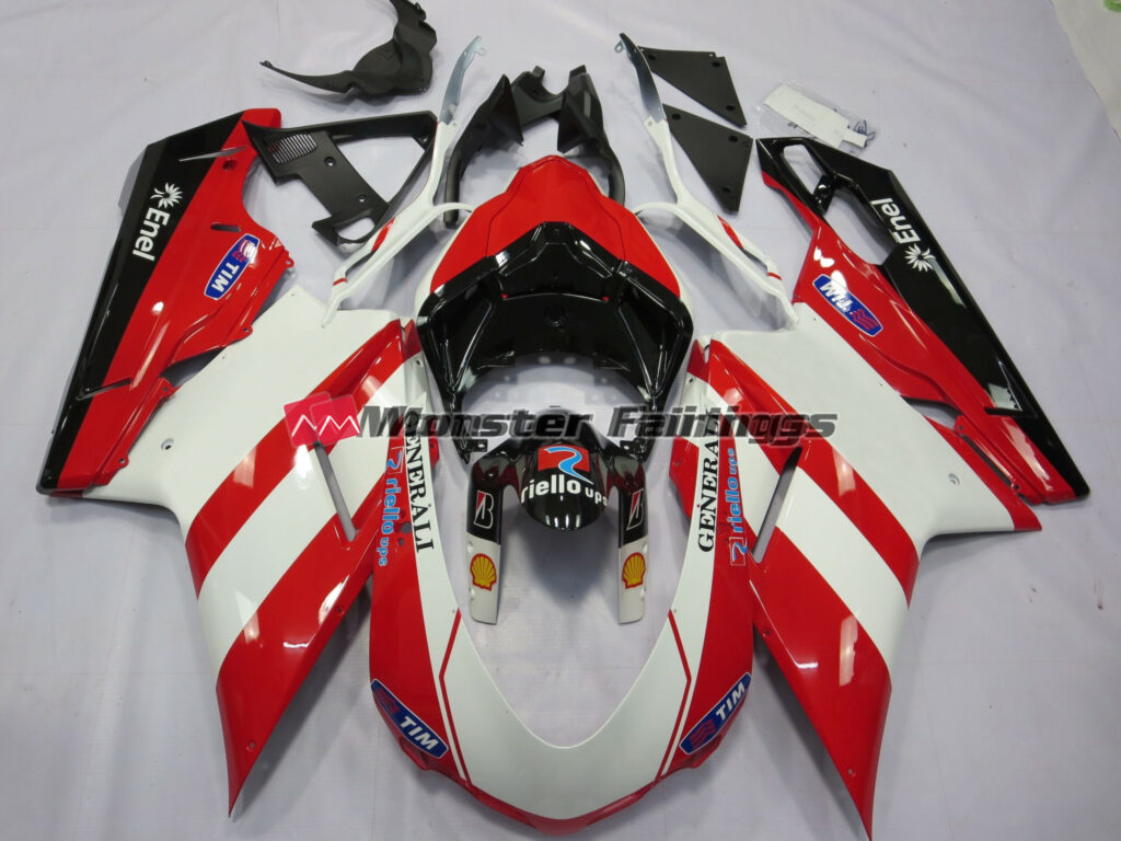 Ducati 848 1098 1198 2007 - 2012 Ducati ABS fairings - custom motorcycle bodywork kit by Monster Fairings