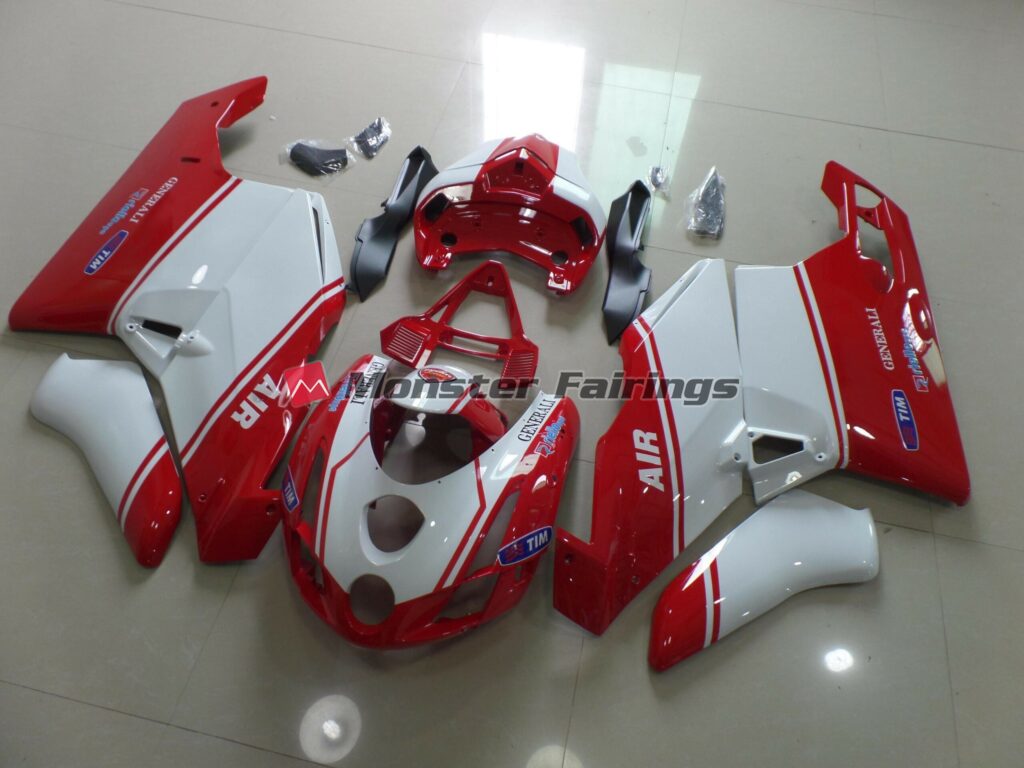 Ducati 749 999 2003 - 2004 Red and White ABS fairings - custom motorcycle bodywork kit by Monster Fairings