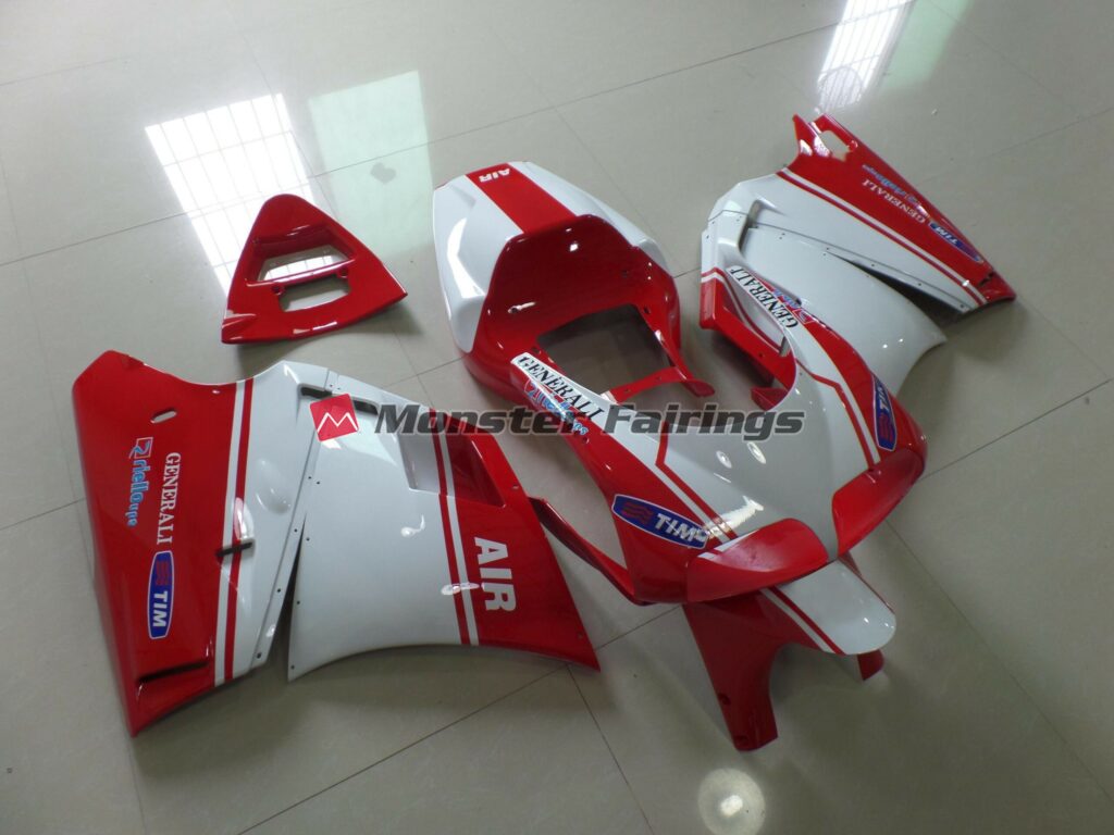 Ducati 996 748 916 998 White Air ABS fairings - custom motorcycle bodywork kit by Monster Fairings