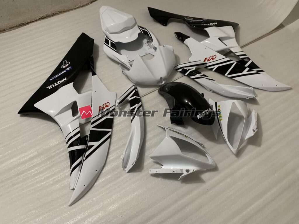 White Black Design ABS fairings for Yamaha R6 2006 - 2007 - premium OEM fit kit by Monster Fairings