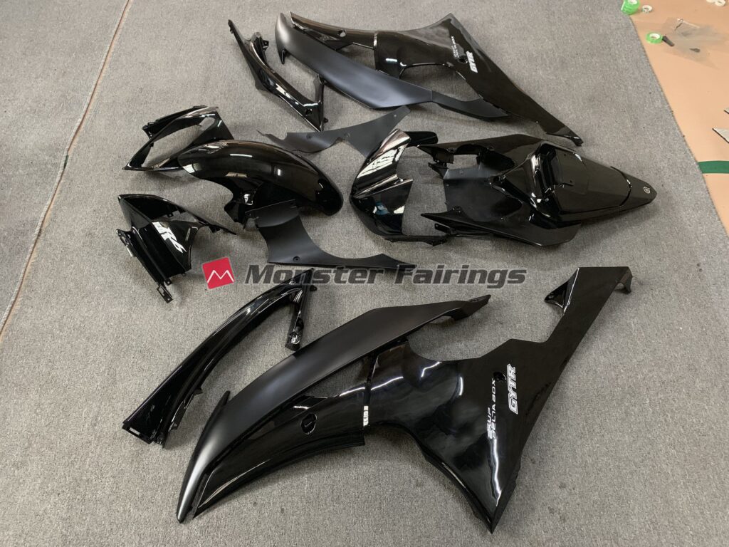 Gloss & Matte Black ABS fairings for Yamaha R6 2008 - 2016 - premium OEM fit kit by Monster Fairings