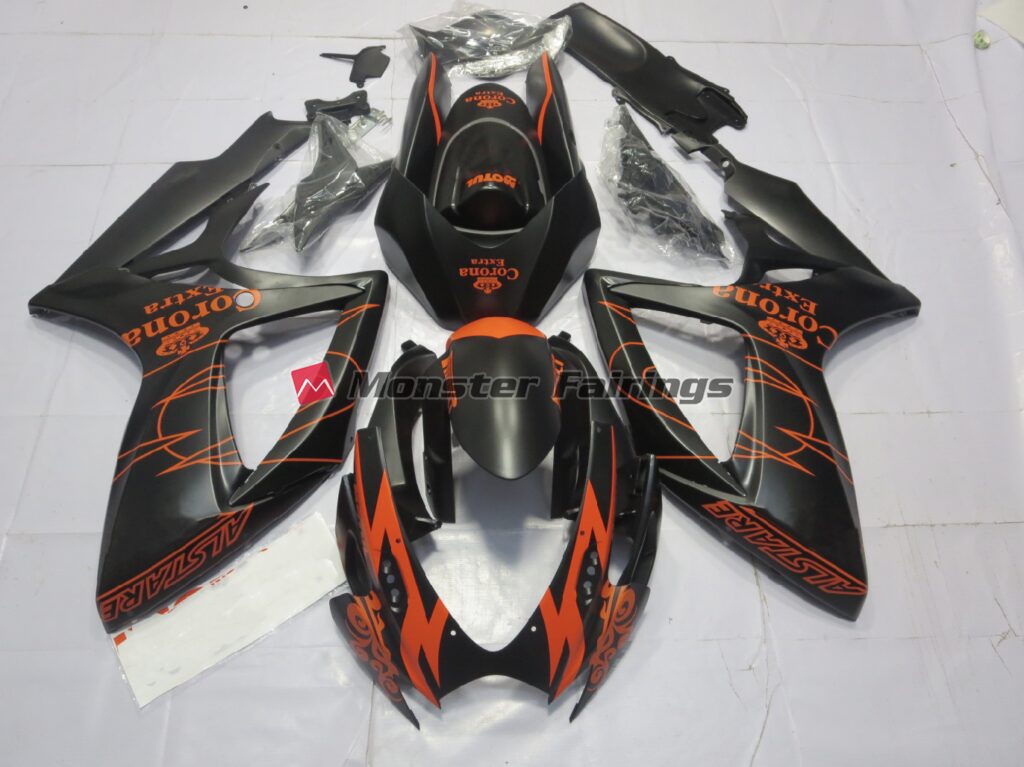 Suzuki GSXR 600 - 750 2006 - 2007 Orange Matte ABS fairings - custom motorcycle bodywork kit by Monster Fairings