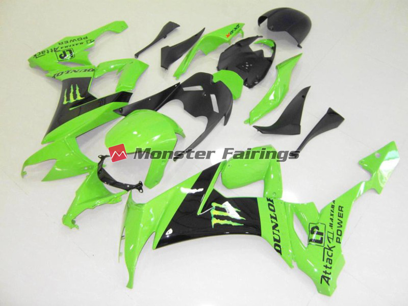 Kawasaki ZX10R 2011 - 2015 White Burnt Orange ABS fairings - custom motorcycle bodywork kit by Monster Fairings
