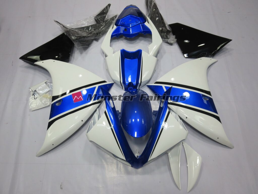 Yamaha R1 2009 - 2011 OEM Style Blue White ABS fairings - custom motorcycle bodywork kit by Monster Fairings