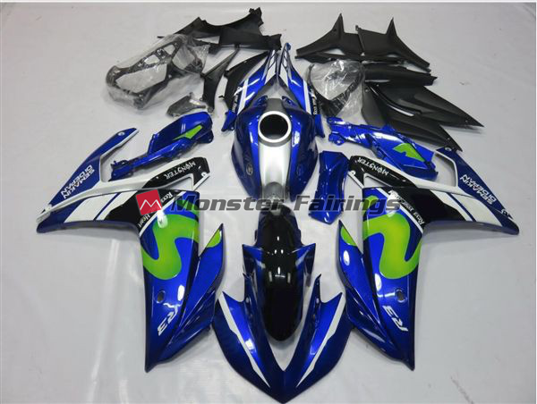 Yamaha R3 2014 - 2018 Movistar ABS fairings - custom motorcycle bodywork kit by Monster Fairings